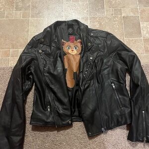 Build a bear and hot topic collab leather jacket